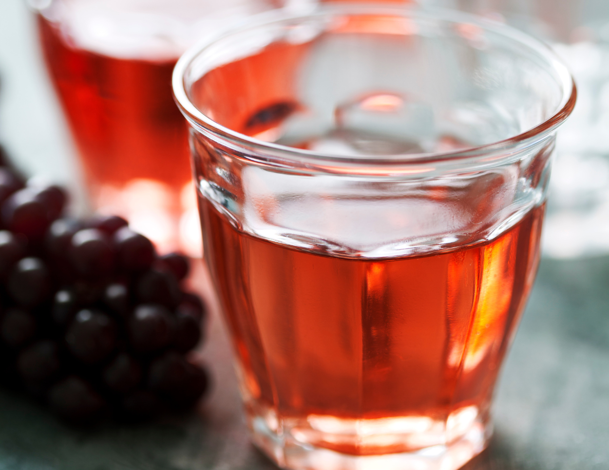 Greek Rose wine in small glasses
